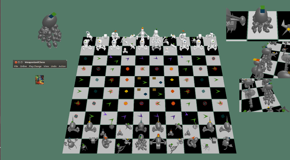 Weaponized Chess Horror Piece Set