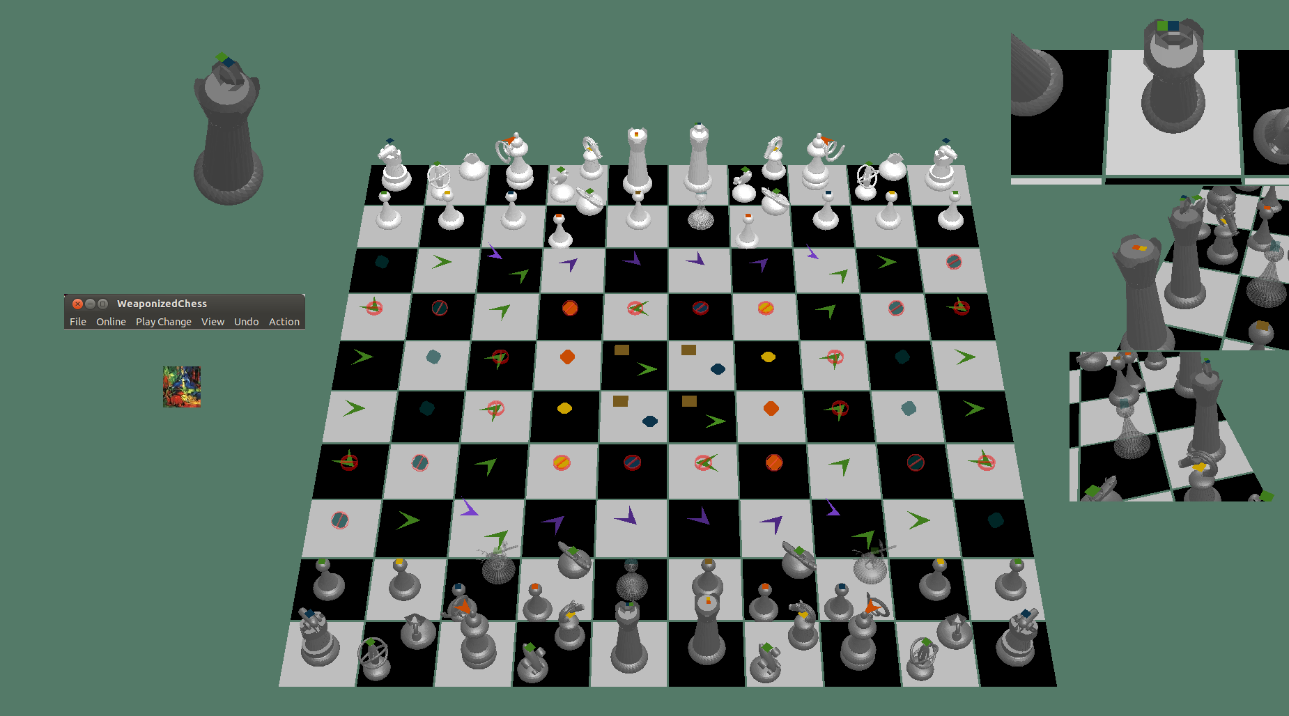 Weaponized Chess Enlarged Traditional 1 Piece Set