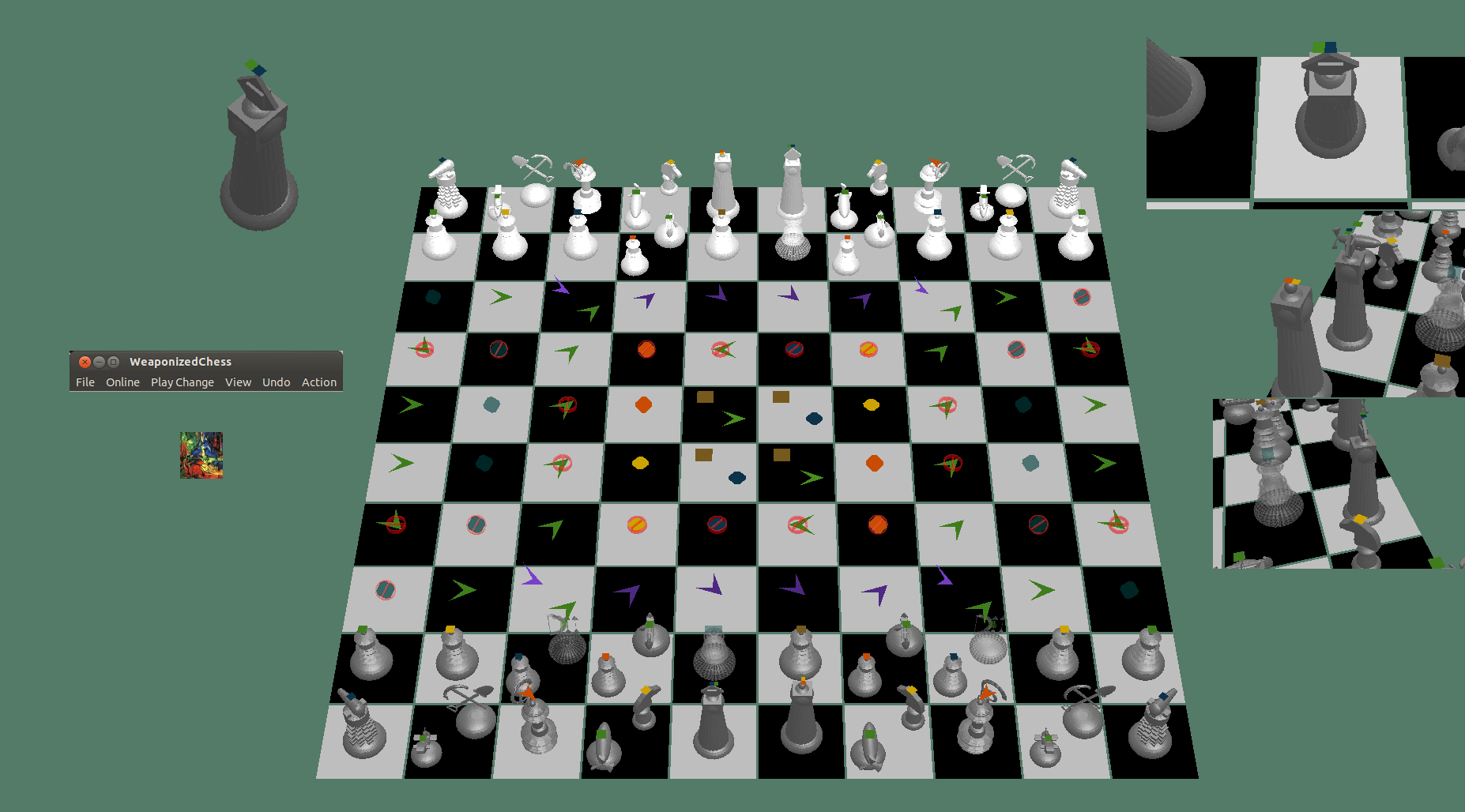 Weaponized Chess Enlarged Traditional 2 Piece Set